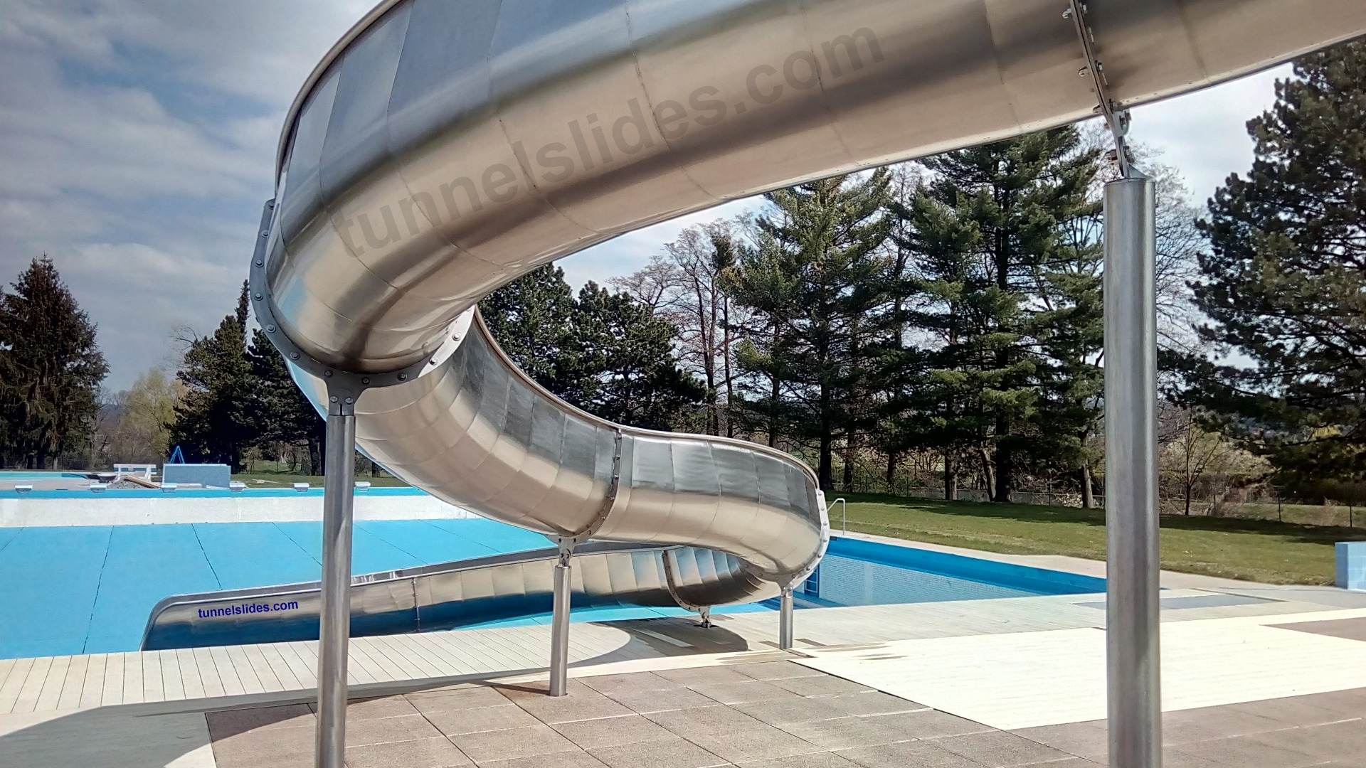 Luxury Stainless Steel Water Slide